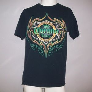 4/$20 Corona Extra Mens Medium Dark Blue T Shirt